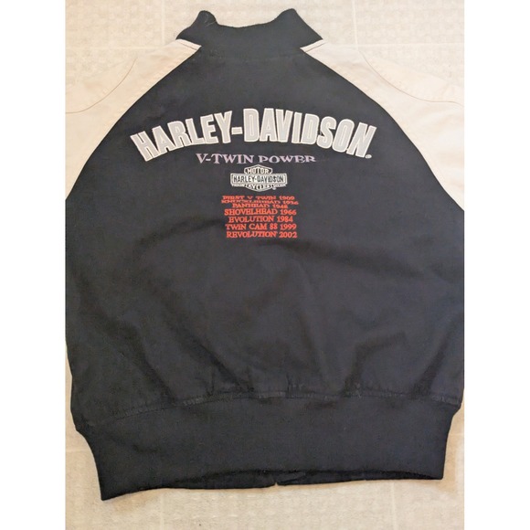 Harley-Davidson Women’s XS Black Beige‎ V-Twin Power Embroidered Jacket - Picture 1 of 9